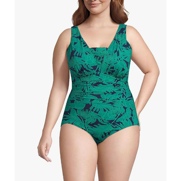 Lands' End Ladies' Swimsuit Women's Green - MEDIUM - Picture 1 of 3